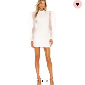 NBD Bao Dress size:S. Worn once. White. Like New. Backless. Bride to be dress.